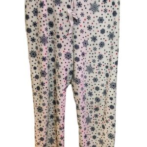 Snowflake Print Pajama Pants